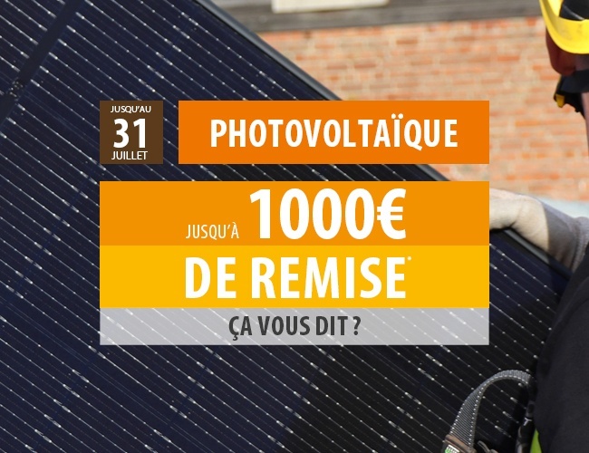 Jusqu'à 1000€ de remise sur votre projet solaire !