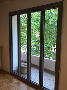 Rénovation d'une fenêtre et d'une porte-fenêtre en aluminium à Lyon (69)
