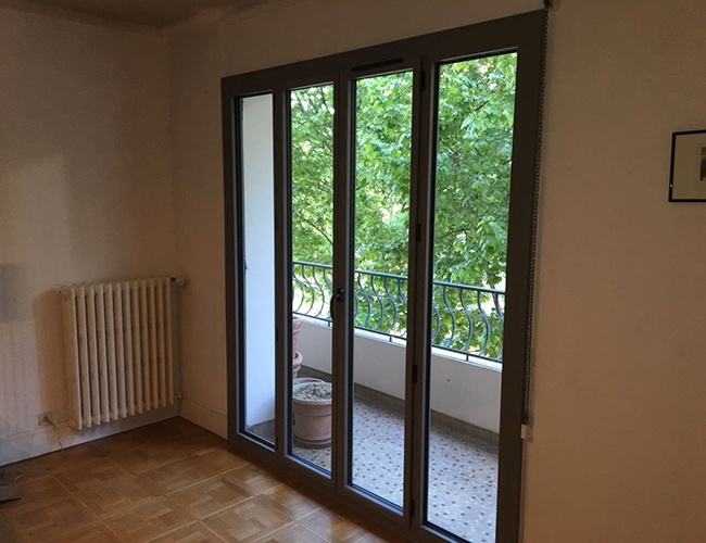 Rénovation d'une fenêtre et d'une porte-fenêtre en aluminium à Lyon (69)